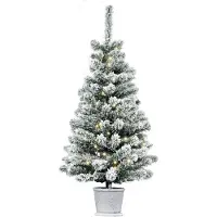 HOMCOM kerstboom met LED-verlichting, 90 cm, met 116 takken