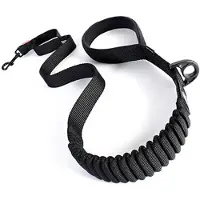 EzyDog Zero Shock Lange Honden Riem - Looplijn voor Hond - 120cm - Zwart