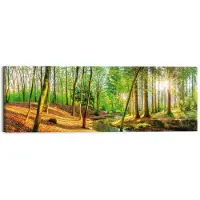 Reinders Schilderij Zonnig bos - 40 x 118 - Hout -
