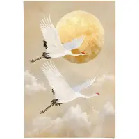 Reinders Poster Kraanvogels onder de maan - 91,5 x 61 - Papier -