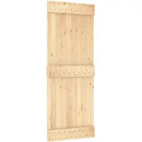 vidaXL Schuifdeur NARVIK Naturel en Zwart 80 x 210 cm (152,5 cm)