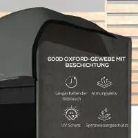 STILVORA Schommelbankhoes - Weerbestendige Bescherming - Polyester - Donkergrijs - Voor Tuinschommel En Tuinmeubels - Met Ritssluiting