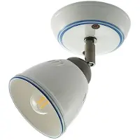 LINDBY spot Eneas, hoogte 16 cm, wit, 1-lamp, keramiek dimbaar, wit / opaal, Woon-/ Eetkamer, Keramiek, Landelijk, buitenspot