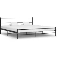 Syfax Bedframe metaal zwart 200x200 cm