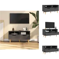 vidaXL TV-meubel Stereokast - 90 x 40 x 48.5 cm - Grijs - Spaanplaat - Kast