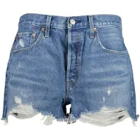 Levi's Jeans '501 Original Short' blauw denim