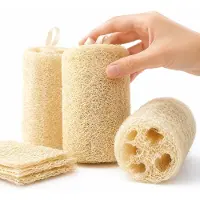 BOTC Loofah - Body Scrub Rol - Set van 3 stuks - 100% Plantaardig - Exfoliërend Lichaam - Schrobber voor Douche - Multifunctioneel voor Keuken