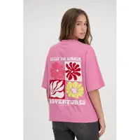 Cars T-shirt met backprint roze Meisjes Katoen Ronde hals Backprint - maat 152