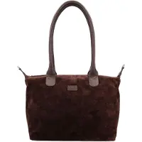 Charm London Suède Shopper / Schoudertas Buckingham Royale Donker Bruin
