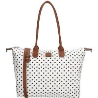 Charm London Buckingham Schoudertas 15,6 inch - Shopper - Laptoptas - Werktas - A4 - Praktisch - Dames Tas - Stippen - Dots - Zwart Wit