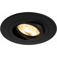 Beneito Faure One Inbouwspots Zwart - Rond 9cm - gatmaat Ø 7,5cm tot 8,5cm - GU10 LED - Dimbaar - Spotjes woonkamer, slaapkamer, keuken.