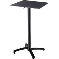 Oviala - Hoge tuintafel 60x60 cm kantelbaar zwart laminaat - Opéra