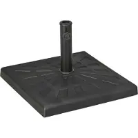 Outsunny -Kunstharz, Metall-Schwarz-51L x 51B x 32H cm-Sonnenschirmständer