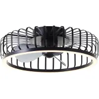 Brilliant Capo - Plafondventilator - Met verlichting - Ø 48 cm - LED 36W - CCT - 2700K-6500K - Dimbaar - Zwart - Zeer stil