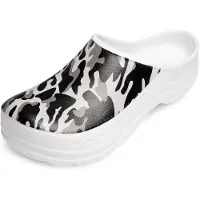 Ladeheid Tuinklompen voor dames ultralicht EVA tuinschoenen LA-CA-ComoHappyWoman - wit/camouflagepatroon, maat 41