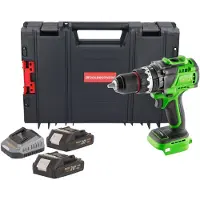 Procraft PA18ProBL-BB accu-klopboormachine 20 V 180 Nm borstelloos + 2x accu 2,0 Ah + oplader + RHINO gereedschapskoffer