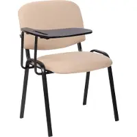 CLP Ken Bezoekersstoel - Met klaptafel - Stof creme