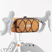 RockBros Fietsstuurtas, waterafstotende voorzak, reflecterende voorzak voor mountainbike, racefiets, stadsfiets, oranje