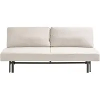 Beliani ROYKKA - Slaapbank - Gebroken wit - Polyester