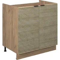 Vicco Fame-Line Wastafelonderkasten – 80 cm zonder werkblad Eiken paneel