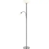 Globo Vloerlamp Blade Chroom Wit Glas