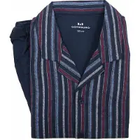 Götzburg Pyjama Flanel | Bordeaux Blauw Gestreept - blauw