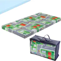 Arensberger reisbedmatras 60x120 cm | 6 cm hoog | Opvouwbaar baby- en kindermatras met stadsmotief | Nanocell-gelschuim met afneembare hoes en draagtas