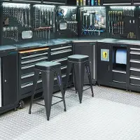 Datona Werkplaatskruk - 2 stuks - Zwart