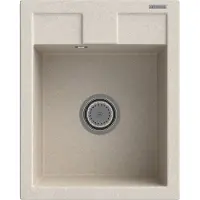 Granitan Spoelbakken Keuken Granieten Best - Enkele Spoelbak - met Sifon - 50x40x18cm - Beige