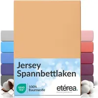 Eterea Cosmesi Naturale etérea Jersey Hoeslaken 180x200 - 200x200 cm Oekotex Made in Green - 100% katoen - Zand