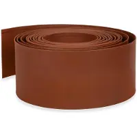 UNUS Metalen borderrand op rol in roestlook, tuinafboording 14x500 cm incl. handschoenen