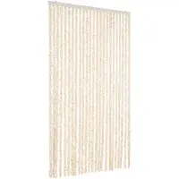 vidaXL Vliegengordijn 100x230 cm chenille beige en wit