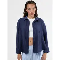 Busem Textured Woven Cotton Overhemd