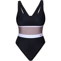 JOOP! Badpak 'Eleganz' taupe / zwart / wit