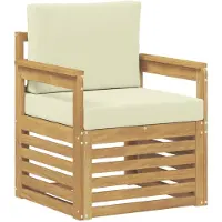 vidaXL 2 Stuk Buiten bank set Polyester Wit en Crème