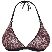 JOOP! Bikinitop ' Leopard Beach ' beige / pink / zwart