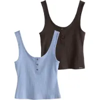 Next Slaapshirt lichtblauw / donkerbruin