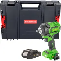 Procraft PWA18bb accu-slagmoersleutel 20 V 550 Nm 1/2" borstelloos + 1x accu 2,0 Ah + RHINO-gereedschapskoffer - zonder oplader