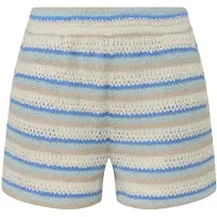 QS Broek lichtbeige / beige gemêleerd / royal blue/koningsblauw / blauw gemêleerd