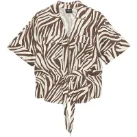 s.Oliver Black Label Blouse crème / chocoladebruin