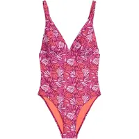 Marc O'Polo Badpak ' Abstract Leaf ' oranje / pink / rosa