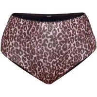 JOOP! Bikinibroek ' Leopard Beach ' bruin / pink / zwart
