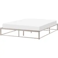 Beliani VIRY - Tweepersoonsbed - Lichtbeige - 160 x 200 cm - IJzer