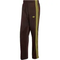 Adidas Broek 'Firebird' chocoladebruin / limoen
