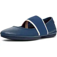 Camper Ballerina met riempjes ' Right Nina ' marine / wit