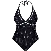 JOOP! Badpak ' Polka Dots ' zwart / wit
