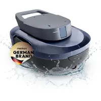 Medion PR1 Zwembadrobot accu, voor opzetzwembad, bodemreiniging zwembad, One-Click-bediening, zelfparkeerfunctie, 120 min accuduur, 2,2 L filtercapaciteit, voor 80–100 m², incl. oplader en haak