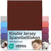 Eterea Cosmesi Naturale etérea Jersey Hoeslaken 80x160 - 80x180 cm Oekotex Made in Green - 100% katoen - Bordeaux