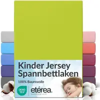 Eterea Cosmesi Naturale etérea Jersey Hoeslaken 60x120 - 70x140 cm Oekotex Made in Green - 100% katoen - Appelgroen