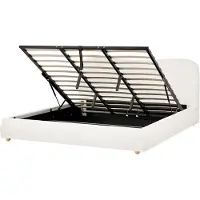 Beliani BLAGNAC - Bed opbergruimte - Gebroken wit - 180 x 200 cm - Polyester